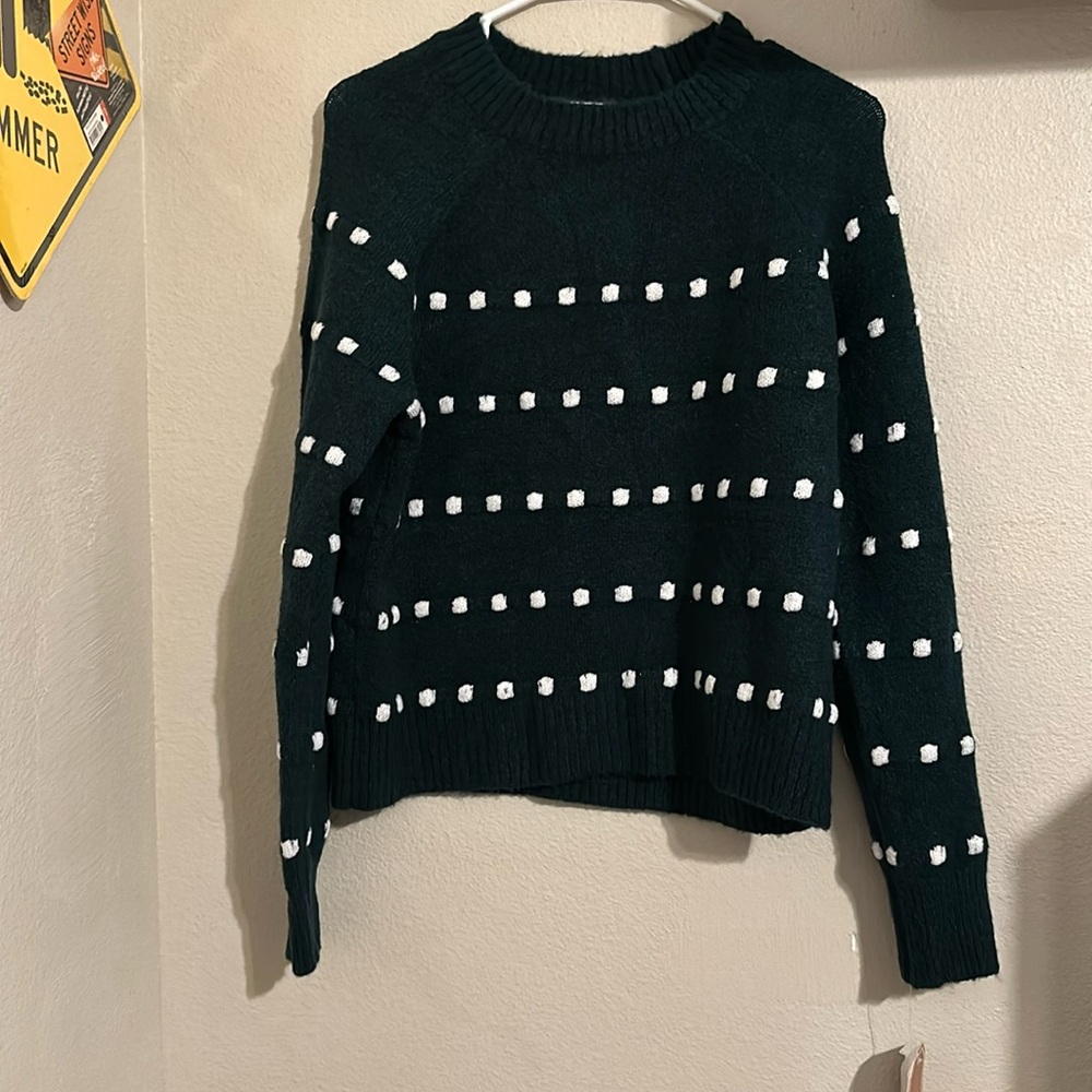 COPPER KEY polka dot green sweater